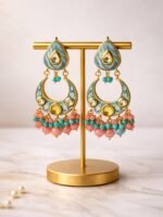 Blue Meenakari Chandbalis