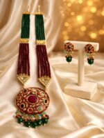 Bridal Kundan Beaded Long Necklace Set