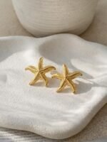 Gold Starfish Earrings