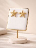 Gold Starfish Earrings - Image 2