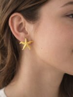Gold Starfish Earrings - Image 4