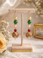 Meenakari Bead Drop Earrings