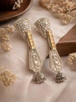 Oxidised Silver Jhumka Earrings