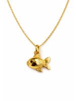 Aqua Gold Fish Charm Necklace - Image 4