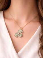 Daisy Bloom Floral Pendant Necklace - Image 2