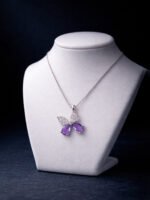 Daisy Purple Butterfly Pendant Necklace for Women - Image 3