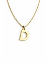 Gold 'D' Letter Pendant Necklace - Image 4