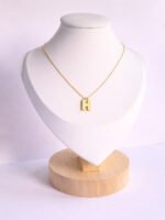 Gold 'H' Letter Pendant Necklace - Image 3
