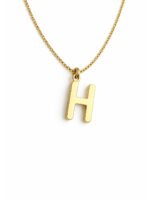 Gold 'H' Letter Pendant Necklace - Image 4