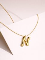 Gold 'N' Wishbone Pendent Necklace
