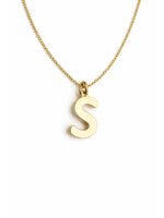 Gold 'S' Letter Pendant Necklace - Image 4