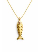 Golden Fish Charm Pendant Necklace - Image 4