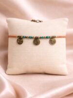 Coral Turquoise Boho Charm Bracelet - Image 3