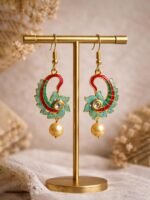 Meenakari Pearl Drop Earrings