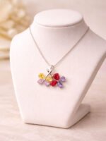 Multicolor Floral Pendant Necklace for Women - Image 3