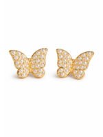 Pearl Butterfly Stud Earrings - Image 4