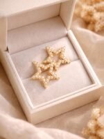 Pearl Hollow Star Earrings