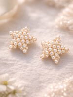 Pearl Star Stud Earrings - Image 3
