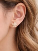 Pearl Star Stud Earrings - Image 2