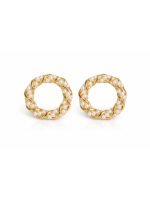 Pearl Twist Hoop Earrings - Image 4