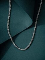 Silver Twisted Rope Chain Necklace - Image 2