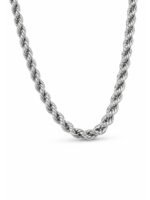 Silver Twisted Rope Chain Necklace - Image 4