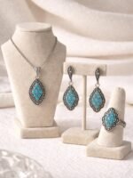 Turquoise Vintage Oxidized Jewelry Set