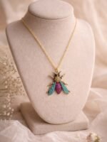 Crystal Bee Statement Pendant Necklace