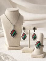 Vintage Multicolour Oxidised Jewellery Set