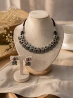 Boho Oxidised Multicolor Necklace Set - Image 2