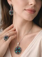 Bohemian Multistone Oxidized Jewelry Set - Image 2