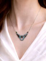 Celestial Wings Evil Eye Necklace - Image 3
