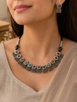 Boho Oxidised Multicolor Necklace Set - Image 3