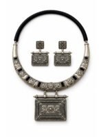 Tribal Oxidised Statement Necklace Set - Image 4