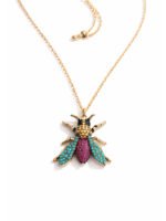 Crystal Bee Statement Pendant Necklace - Image 4