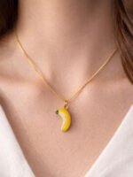 Cute Banana Pendant Necklace - Image 2