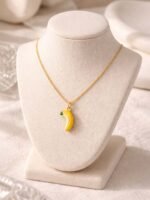 Cute Banana Pendant Necklace - Image 3