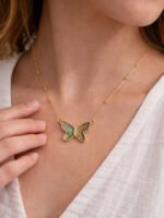 Aurora Butterfly Pendant Necklace - Image 2