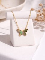 Aurora Butterfly Pendant Necklace - Image 3