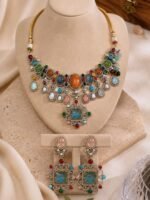 Zariya Royale Multistone Statement Necklace Set