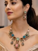 Noor Mahal Multistone Heritage Necklace Set - Image 2