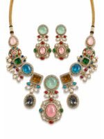 Noor Mahal Multistone Heritage Necklace Set - Image 4