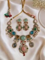 Noor Mahal Multistone Heritage Necklace Set - Image 3