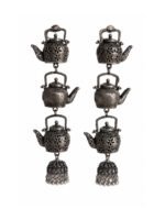 Oxidised Kettle Jhumka Earrings - Image 5