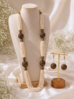 Classic Pearl Beaded Statement Necklace Set - Image 2