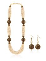Classic Pearl Beaded Statement Necklace Set - Image 4