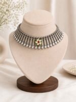 Floral Heritage Oxidised Choker Necklace