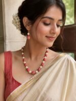 Rosé Pearl Necklace Set - Image 2