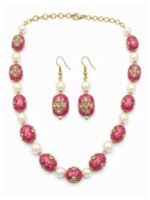 Rosé Pearl Necklace Set - Image 4
