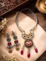 Royal Heritage Temple Statement Necklace Set - Image 3
